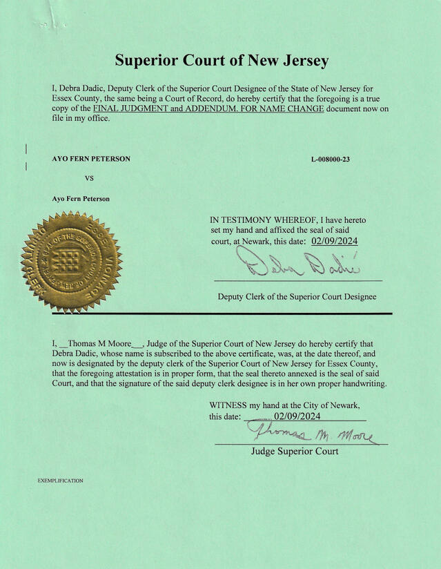Expedited Name Change Certifitcate